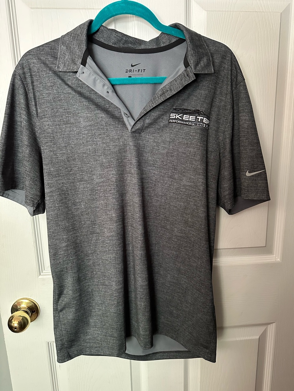 Nike Dri-FIT Skeeter Gray Performance Polo Shirt | Yamaha